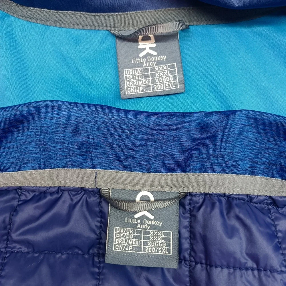 Lot of 2 Little Donkey Andy Mens Vest Softshell Hybrid Quilted Navy Blue‎ XXXL